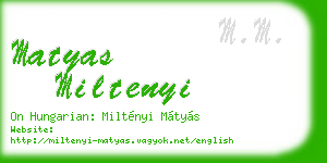 matyas miltenyi business card